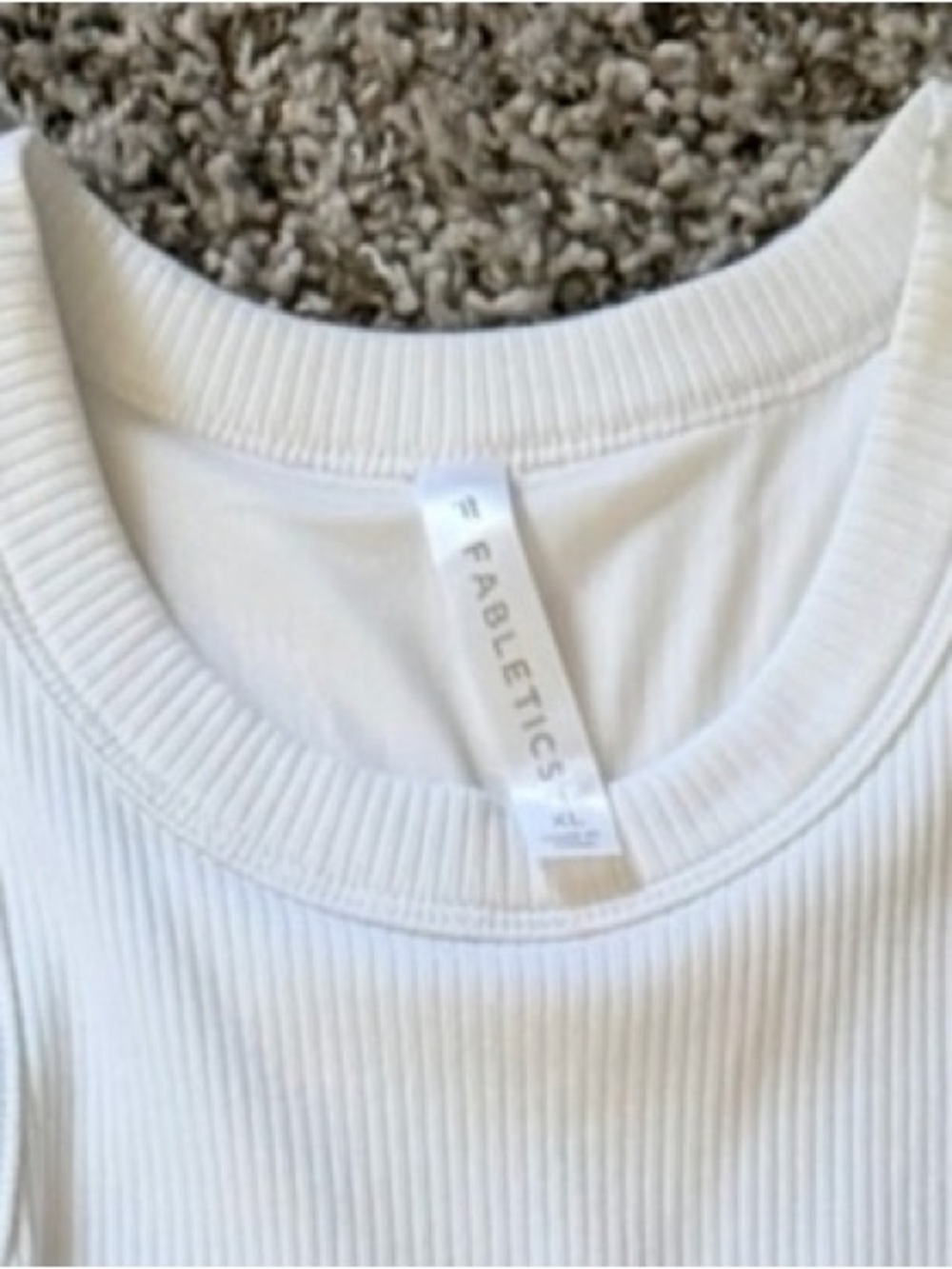 Fabletics White Ribbed High-Neck Tank - Picture 5 of 5